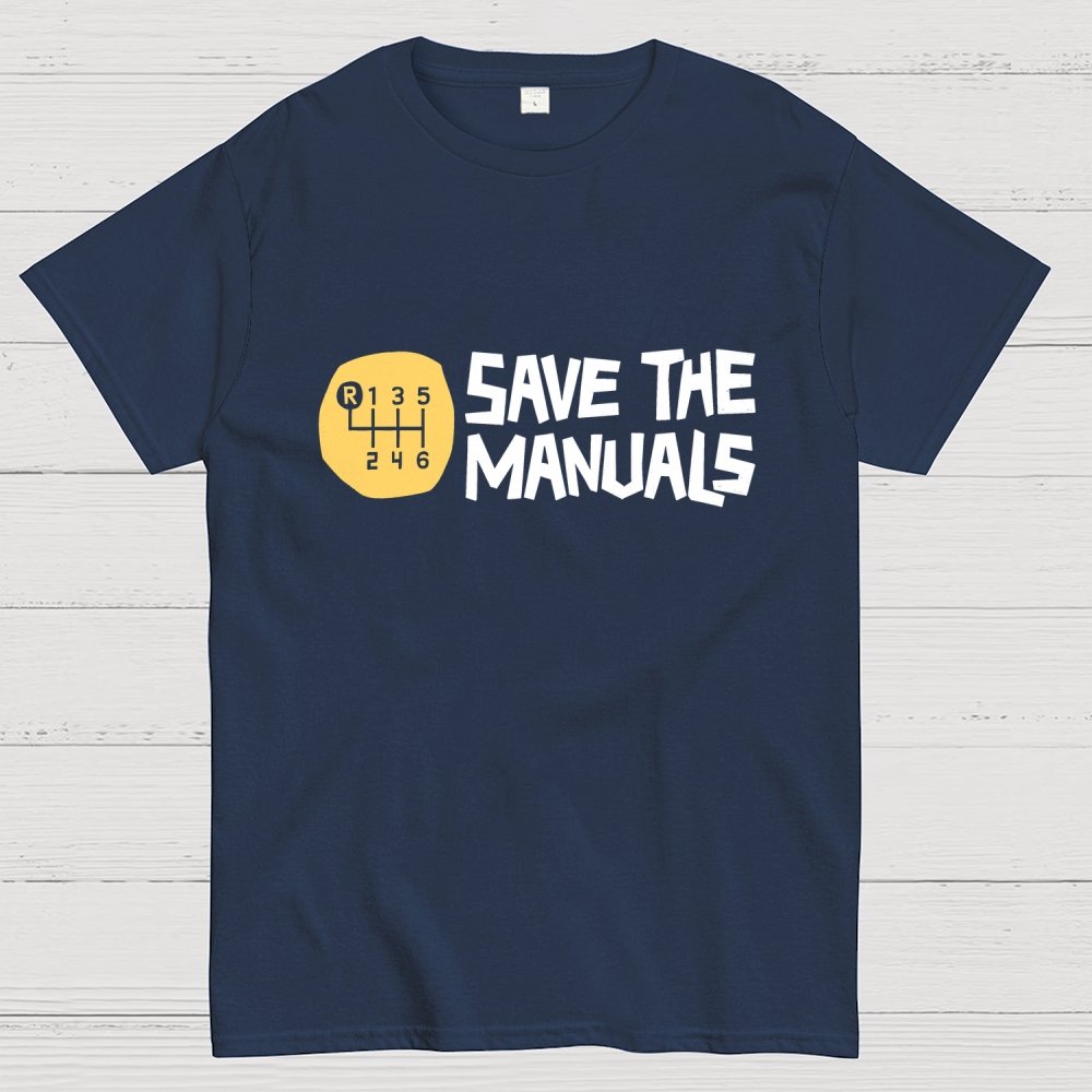 Save The Manuals Art Print Geek T-Shirt