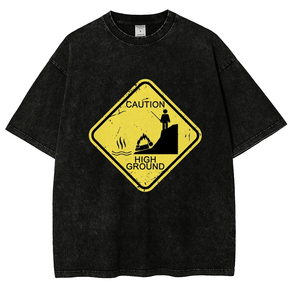 Top Spot Warning Vintage Distressed T-shirt