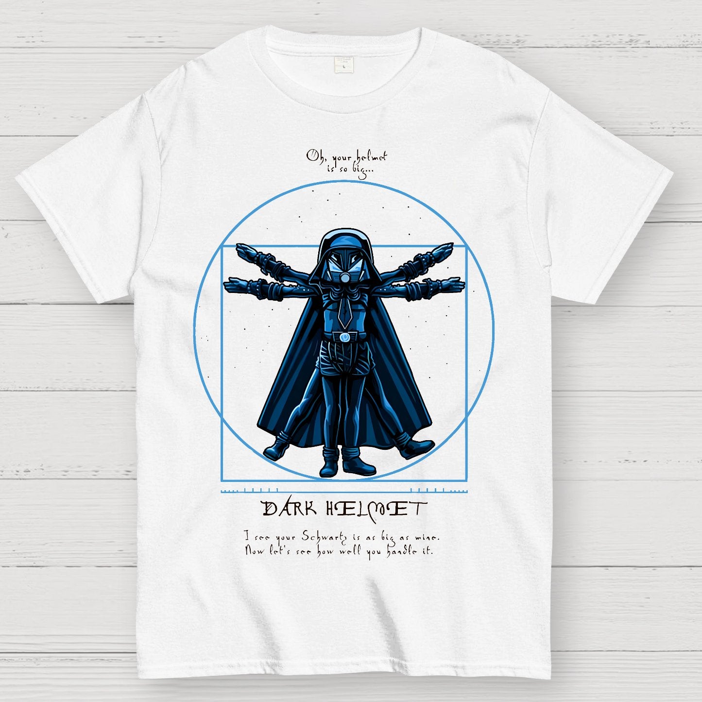 Vitruvian Helmet Geek T-Shirt