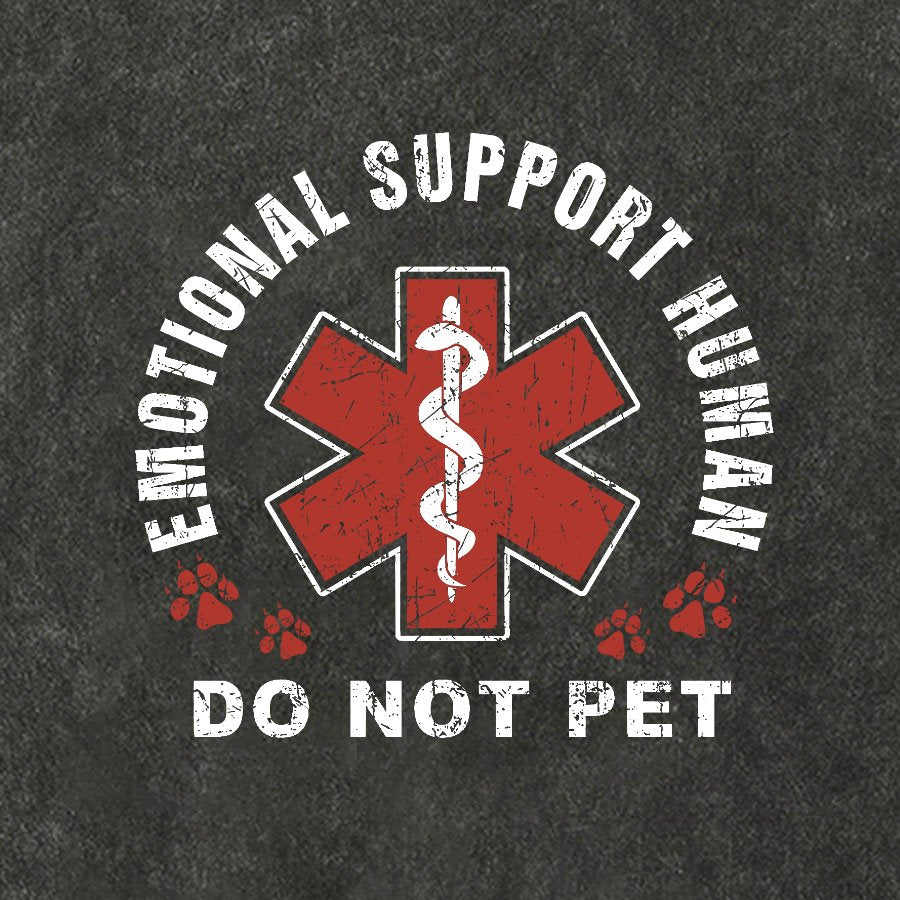 Emotional Support Human Vintage Distressed T-shirt