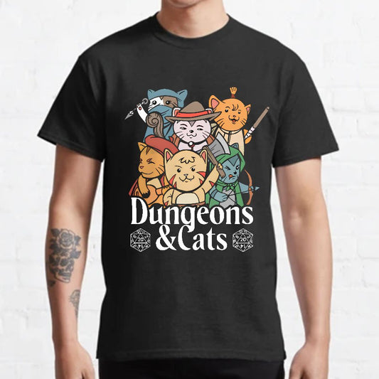 Dungeons and Cats Geeky T-Shirt