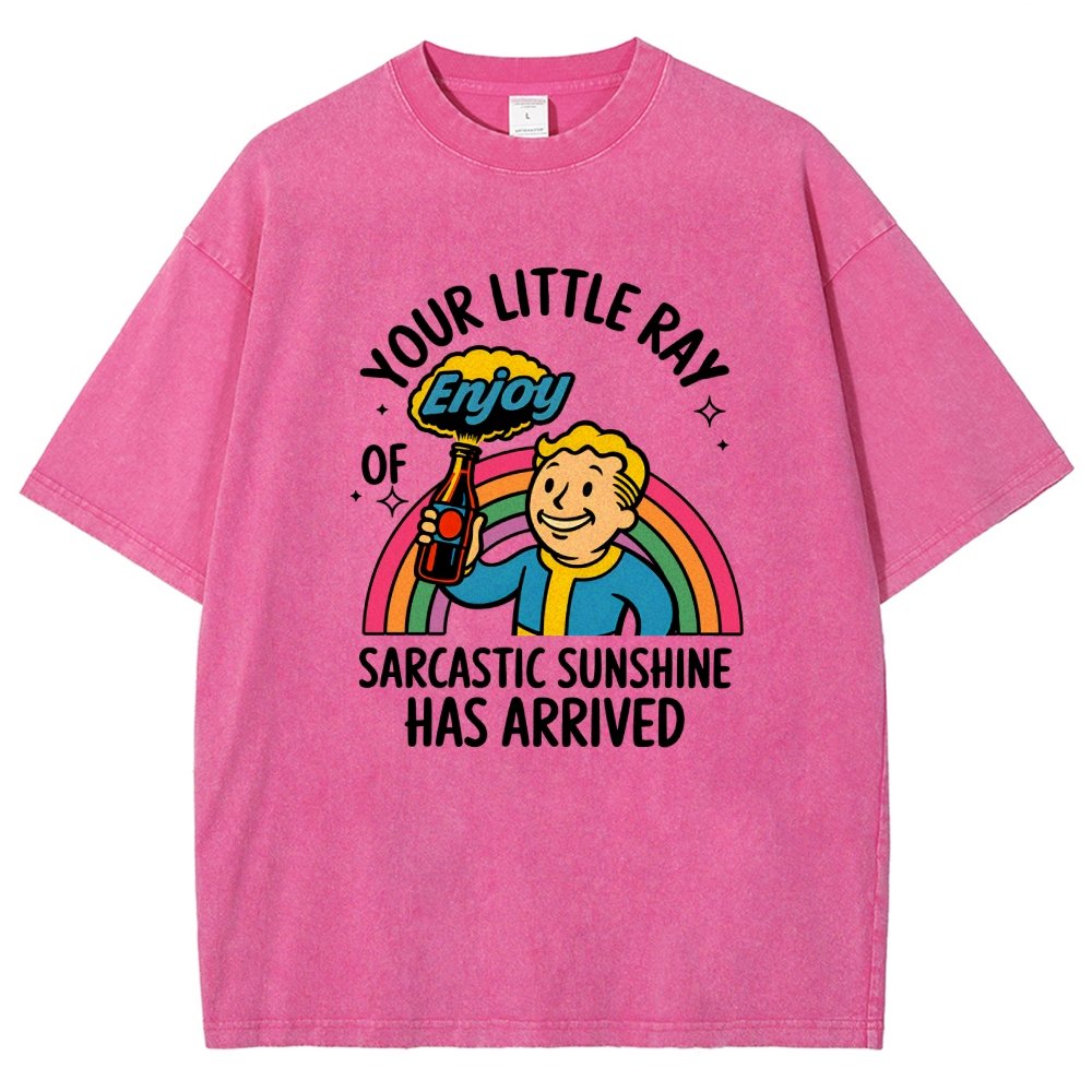 Your Little Ray of Sarcastic Sunshine Has Arrived Vintage Distressed T-shirt