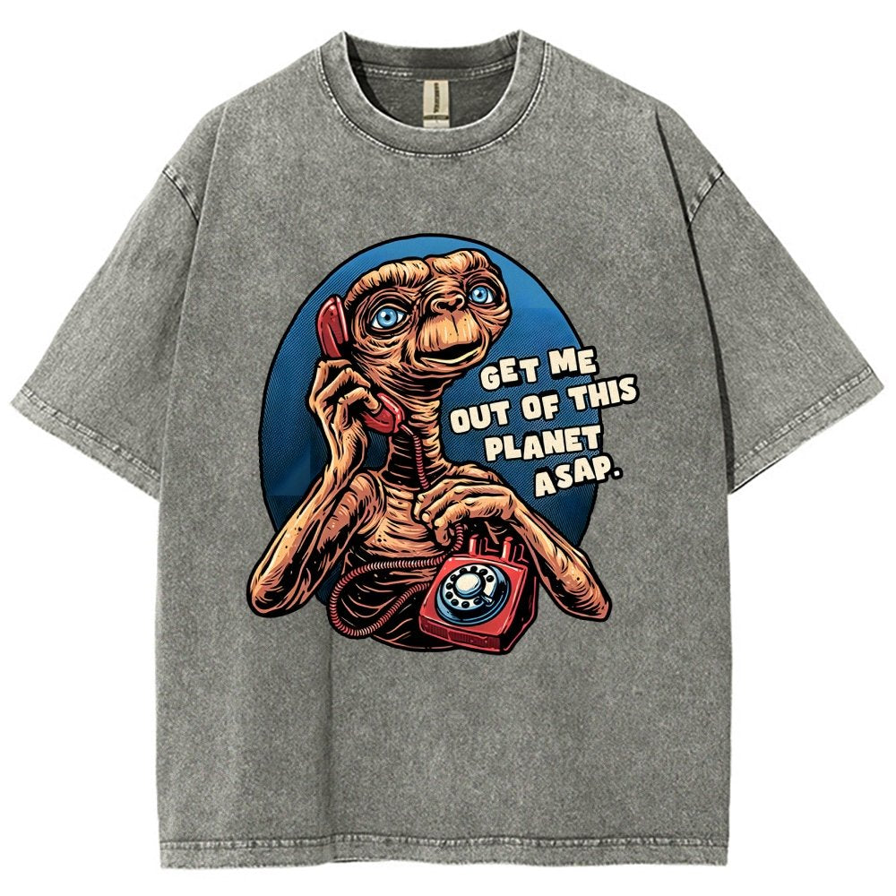 Phone Call to space Vintage Distressed T-shirt