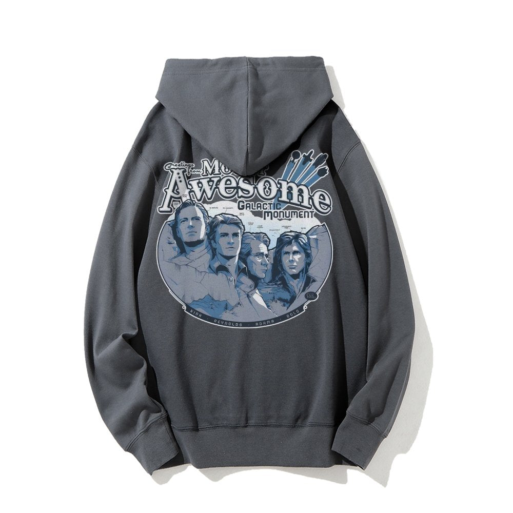 Mt. Awesome Printed Back Unisex Cotton Hoodie