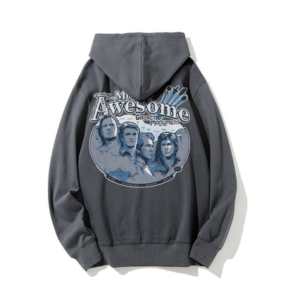 Mt. Awesome Printed Back Unisex Cotton Hoodie