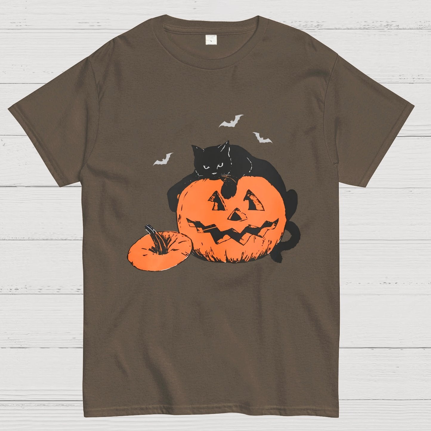 Black Cat Halloween Geeky T-Shirt