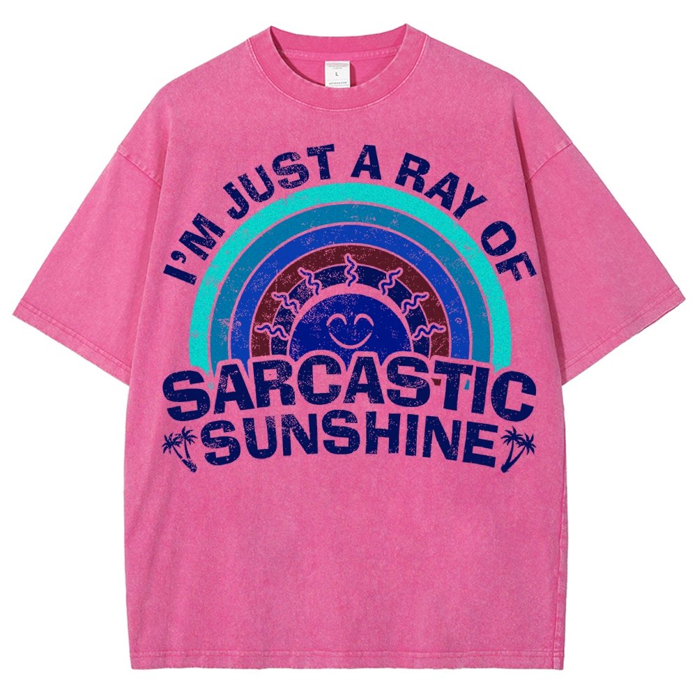 I'm Just A Ray Of Sarcastic Sunshine Funny Vintage Distressed T-shirt