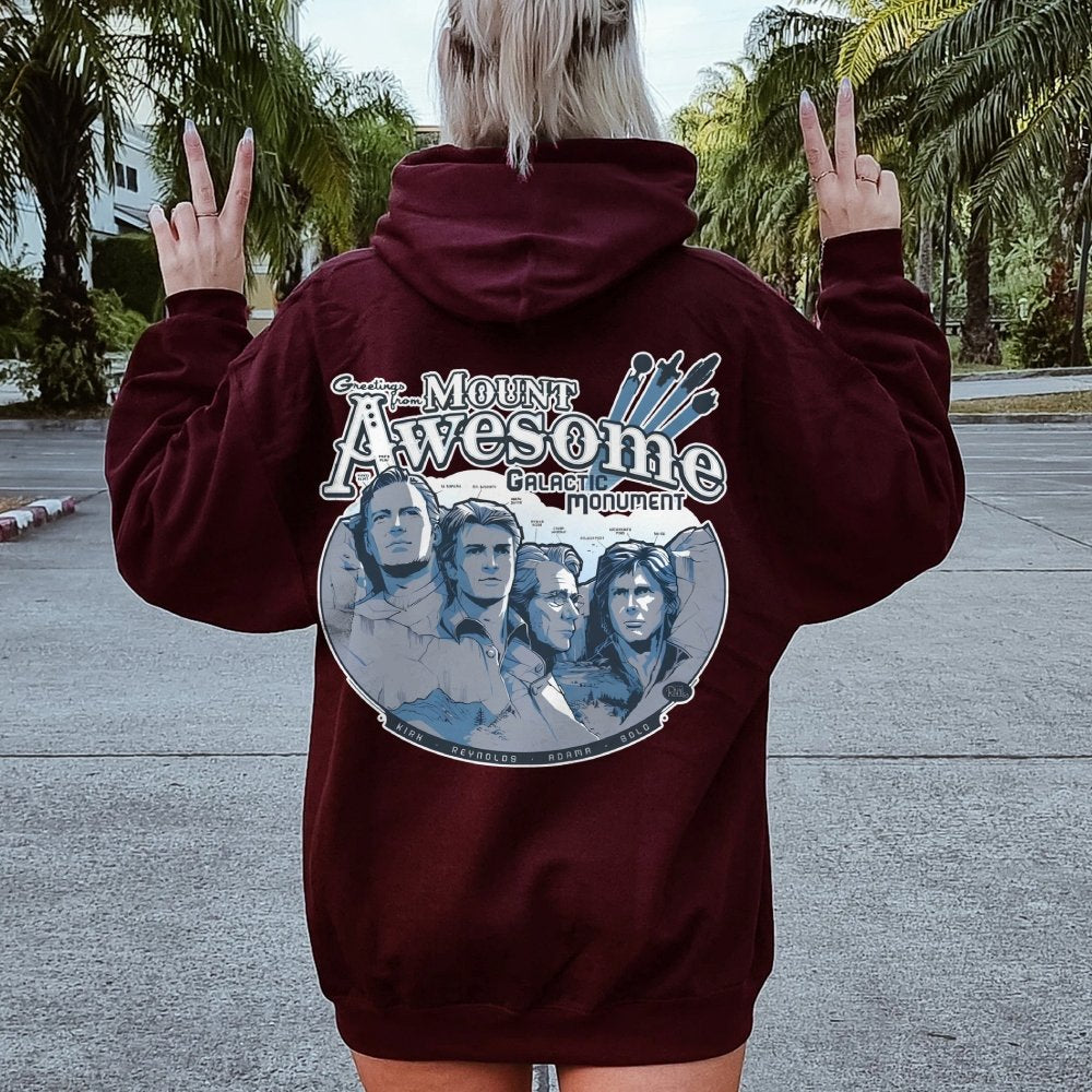 Mt. Awesome Printed Back Unisex Cotton Hoodie