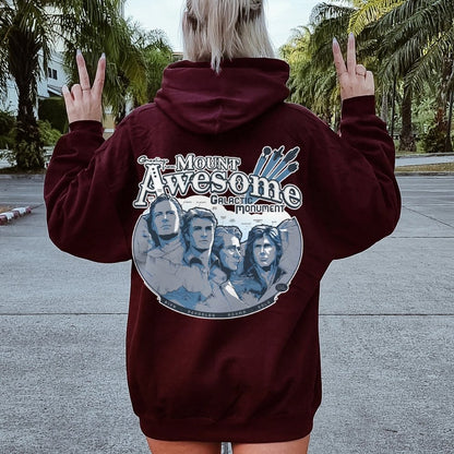 Mt. Awesome Printed Back Unisex Cotton Hoodie