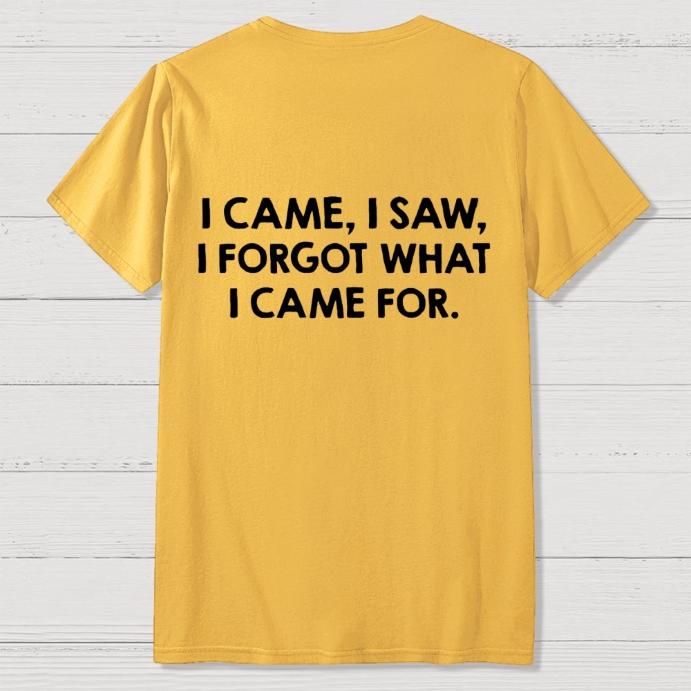 I Came and Saw Funny Back Printing Geek T-Shirt