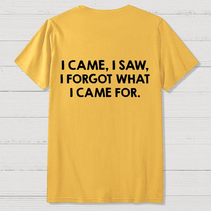 I Came and Saw Funny Back Printing Geek T-Shirt