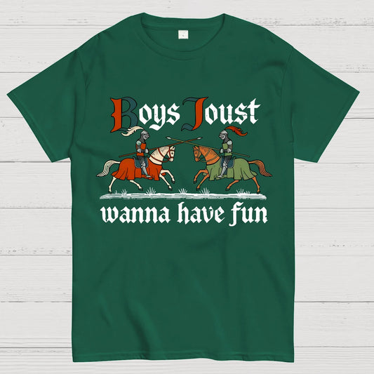 Boys Joust Wanna Have Fun Geek T-Shirt