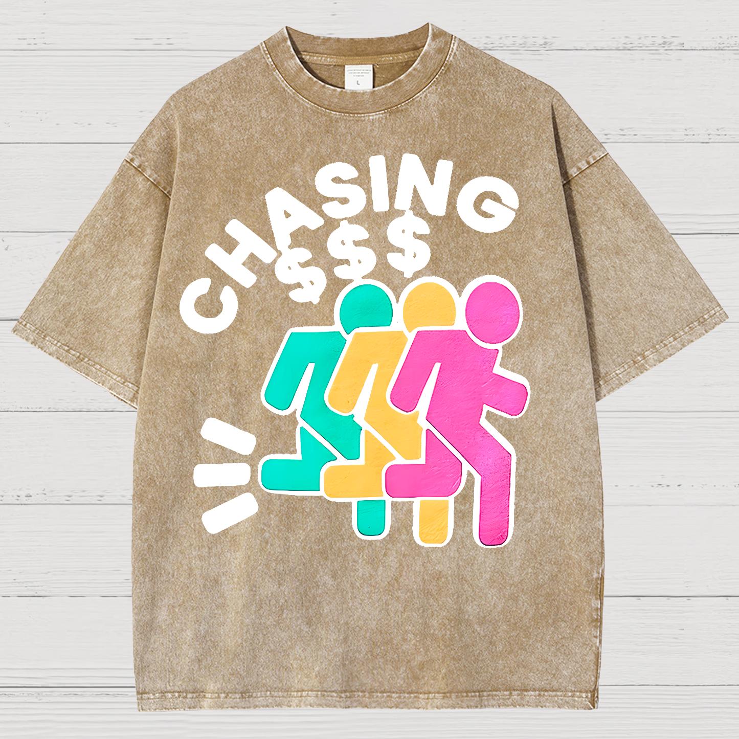 Chasing Money Sarcasm Vintage Distressed T-shirt