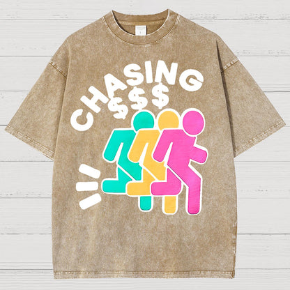 Chasing Money Sarcasm Vintage Distressed T-shirt