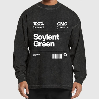 Soylent Green Tag Nerd Washed Long Sleeve Tee