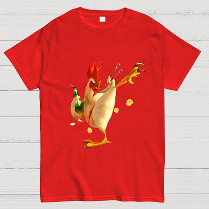 Fighting Chickens Funny Geek T-Shirt