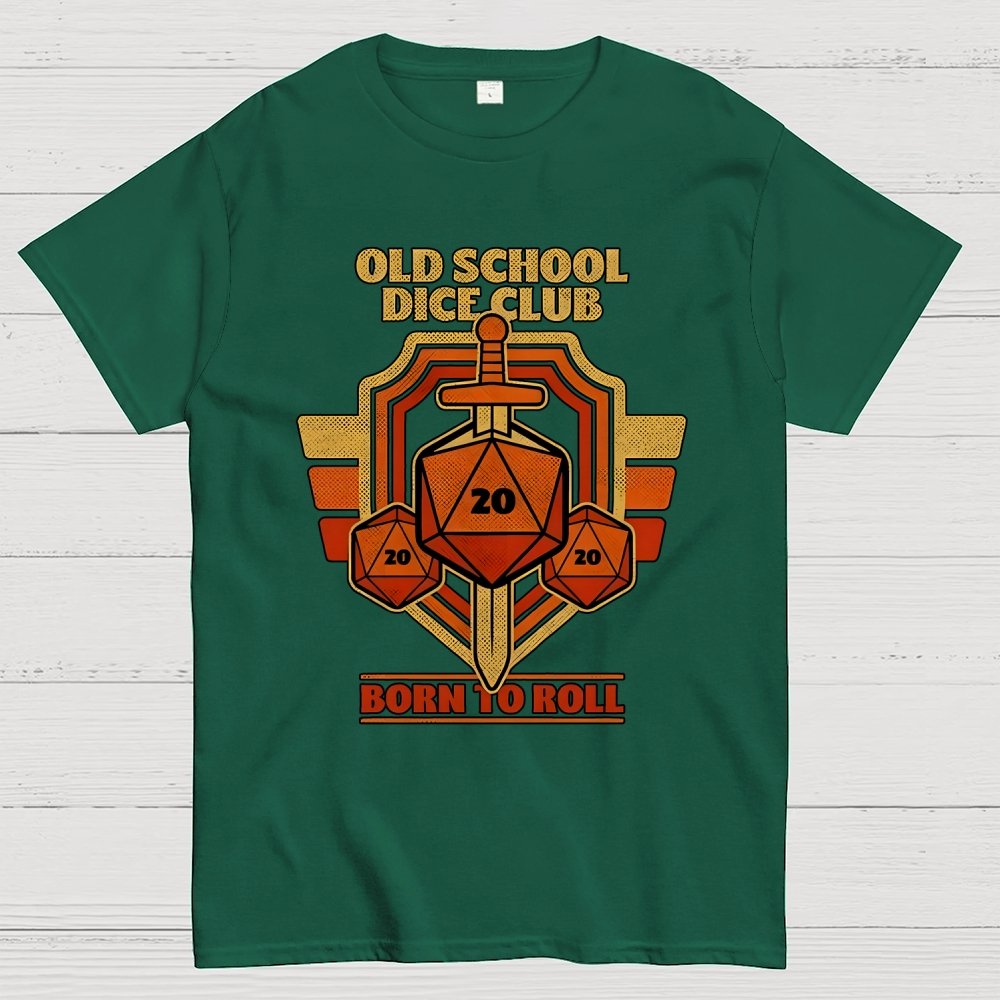 RPG Vintage Sword Shield Geek T-Shirt