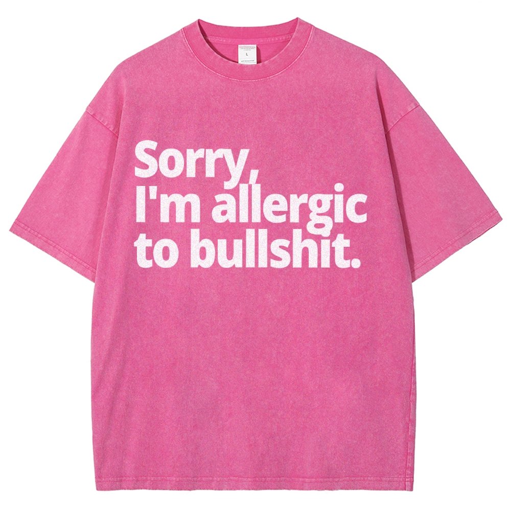 I'm Sorry I'm Allergic To Bullshit Vintage Distressed T-shirt