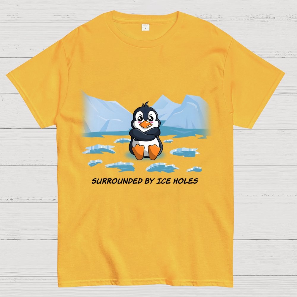 Surrounded By Ice Holes Geek T-Shirt