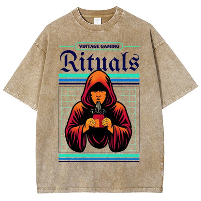 Vintage Gaming Rituals Buy Now Vintage Distressed T-shirt