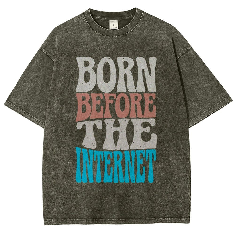 Born Before the Internet Vintage Distressed T-shirt