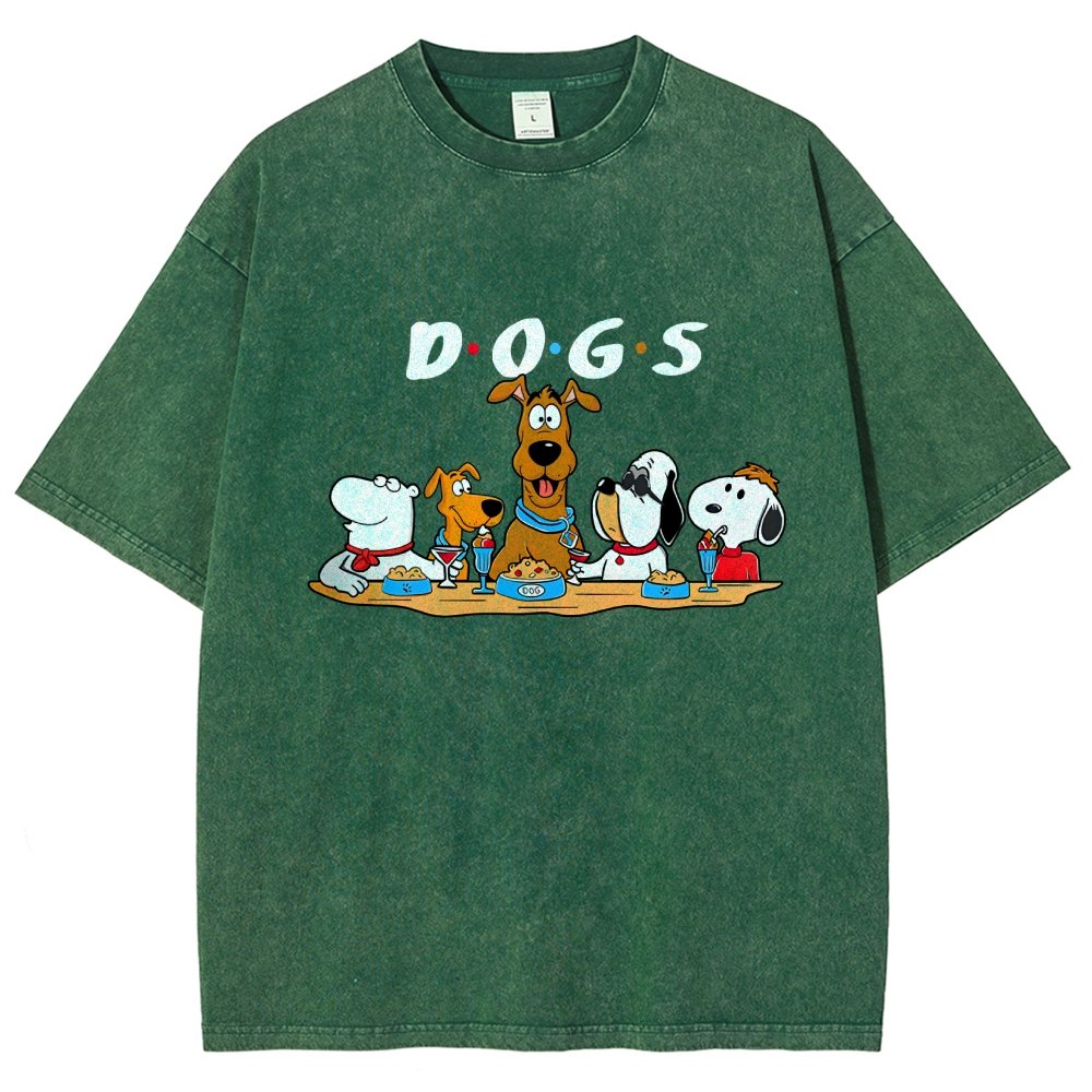 Dog Vintage Distressed T-shirt