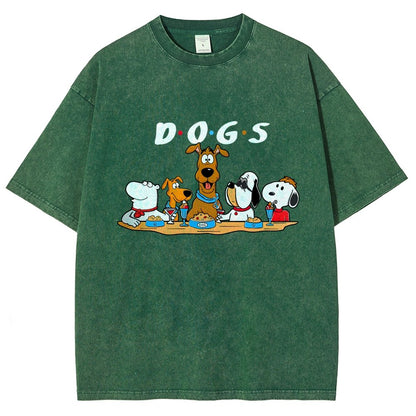 Dog Vintage Distressed T-shirt