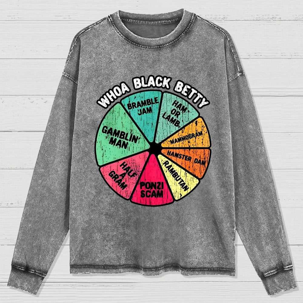 Whoa Black Betty Washed Long Sleeve Tee