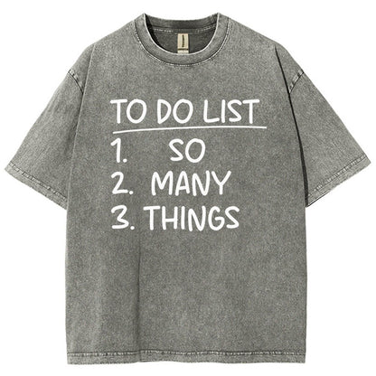 To Do List Vintage Distressed T-shirt