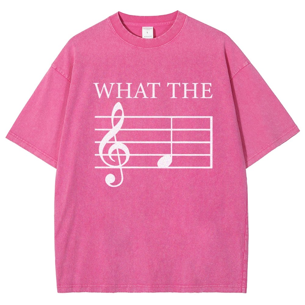 What The F Musical Note Vintage Distressed T-shirt