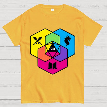 RPG CMYK Dice Venn Diagram Geek T-Shirt