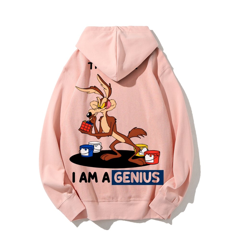 Trust Me I'm a Genius Printed Back Cotton Hoodie