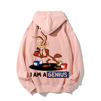 Trust Me I'm a Genius Printed Back Cotton Hoodie