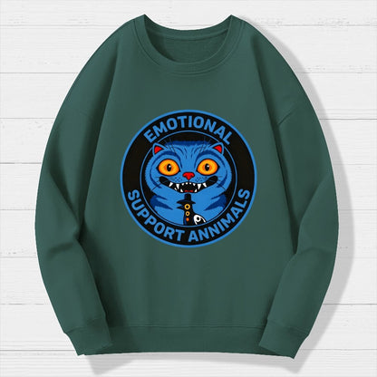 Emotional Support Annimals Geek Cotton Sweatshirt