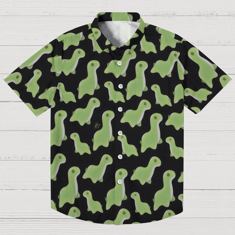 Cute Little Dinosaur Geek Hawaiian Shirt