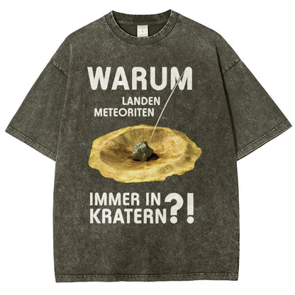 Meteoriten in Kratern Vintage Distressed T-shirt
