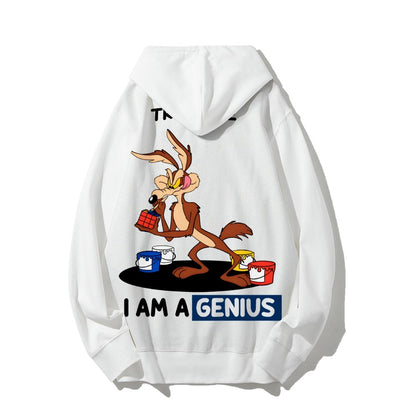 Trust Me I'm a Genius Printed Back Cotton Hoodie
