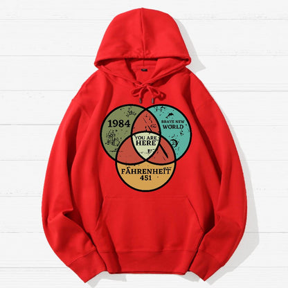 You Are Here Geek Cotton Hoodie