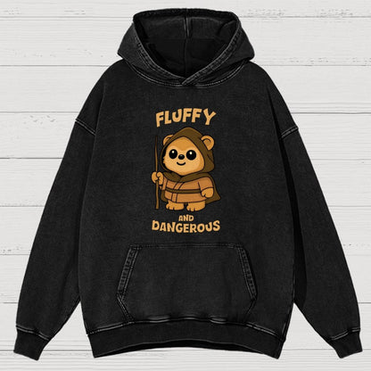 Fluffy And Dangerous Vintage Distressed Hoodie