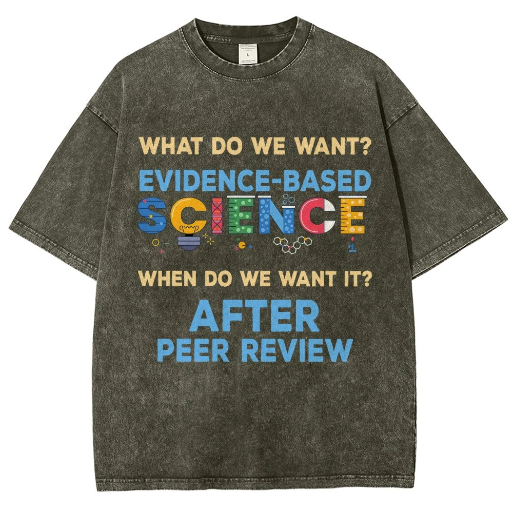 We want evidence-based Science Vintage Distressed T-shirt