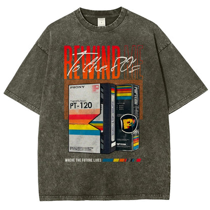Rewind Me to The 80's Vintage Distressed T-shirt