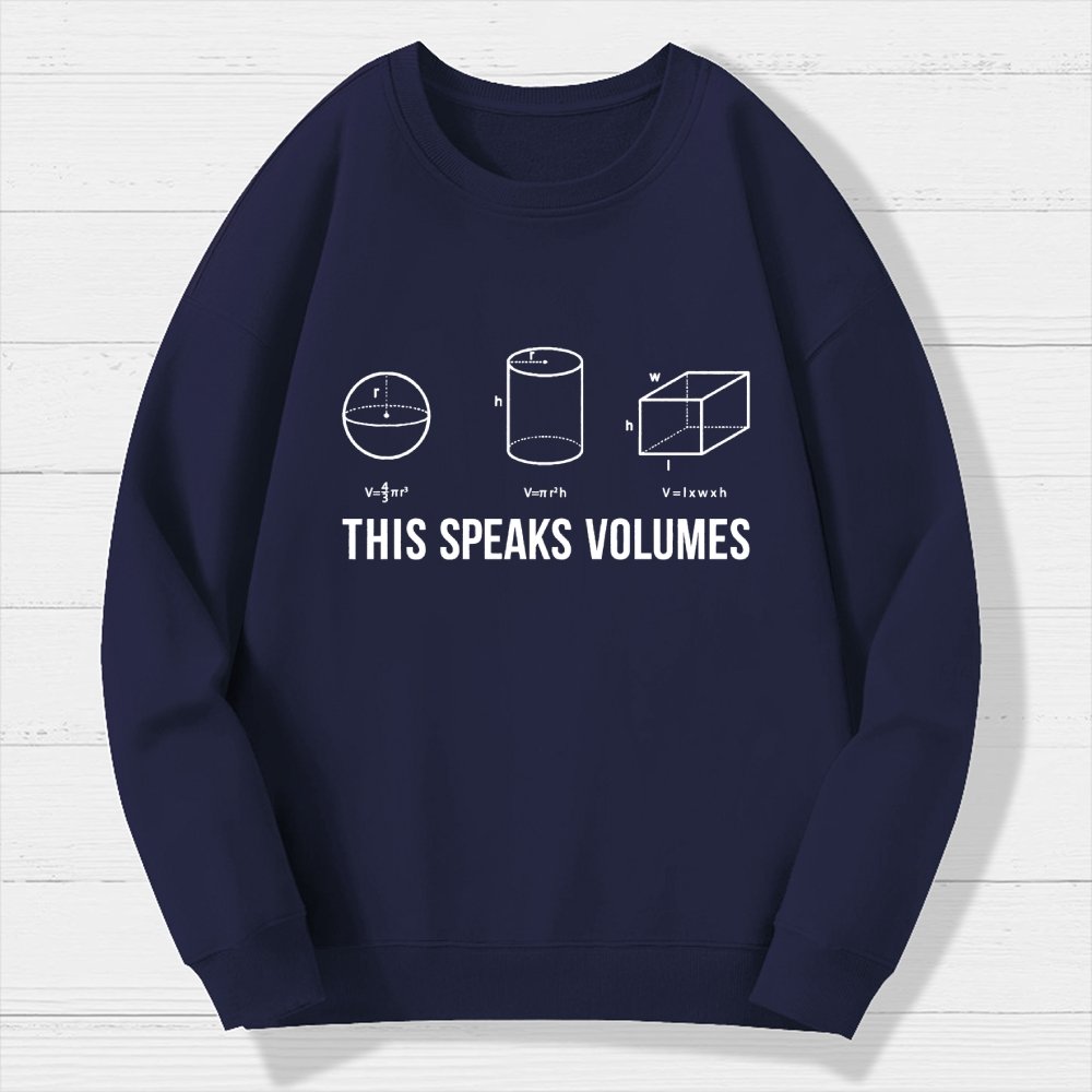 This Speaks Volumes Geometry Geek Cotton Sweatshirt