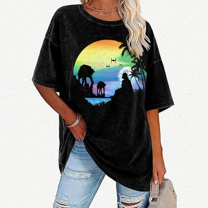 Conquer the paradise Vintage Distressed T-shirt