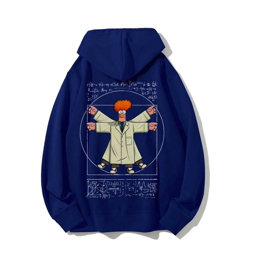 Vitruvian Puppet Printed Back Unisex Cotton Hoodie