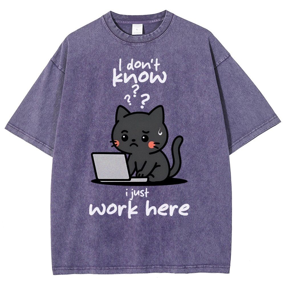 I Just Work Here Vintage Distressed T-shirt