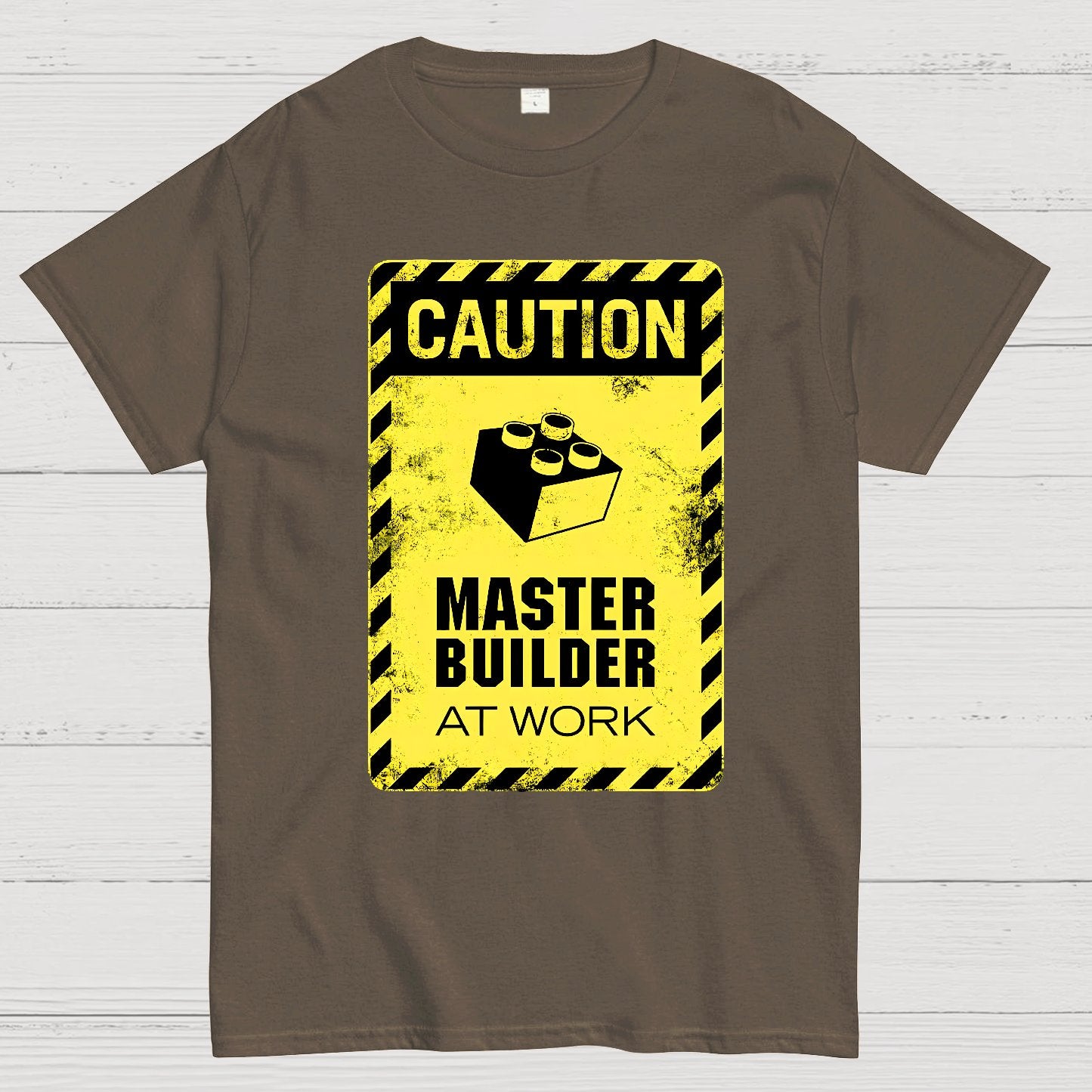 Caution Master Builder Geek T-Shirt