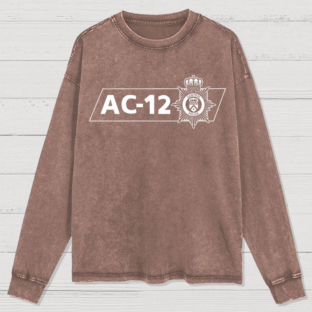 AC-12 Central Police Wear It In The Line Of Duty Washed Long Sleeve Tee