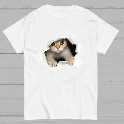 3D Cat Nerdy T-Shirt