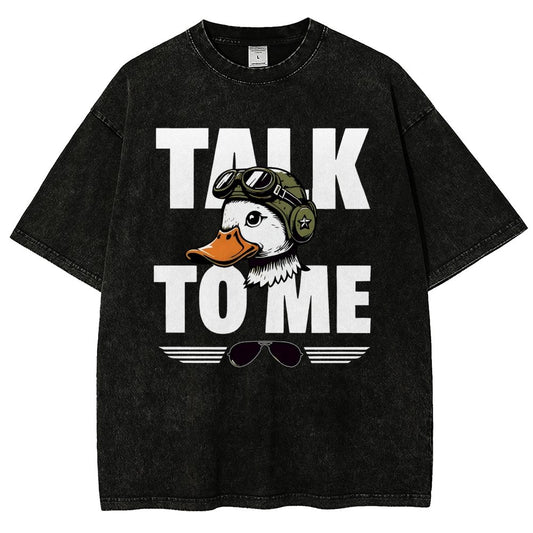 Talk To Me. Vintage Distressed T-shirt
