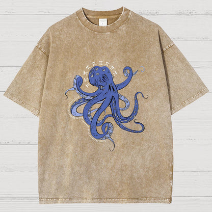 Funny Pi Day Octopus Vintage Distressed T-shirt